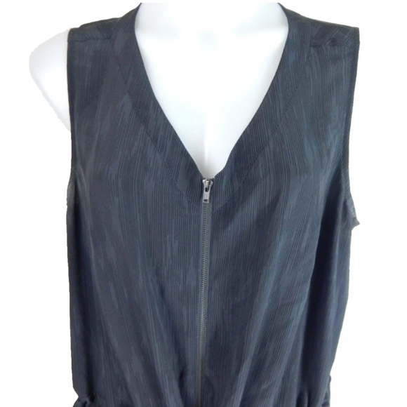 Eileen Fisher Silk Zip Front Mini Dress - Picture 3 of 7